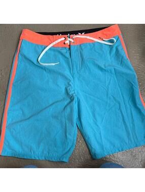 Hurley Men's Multi and Blue Swim-briefs-short